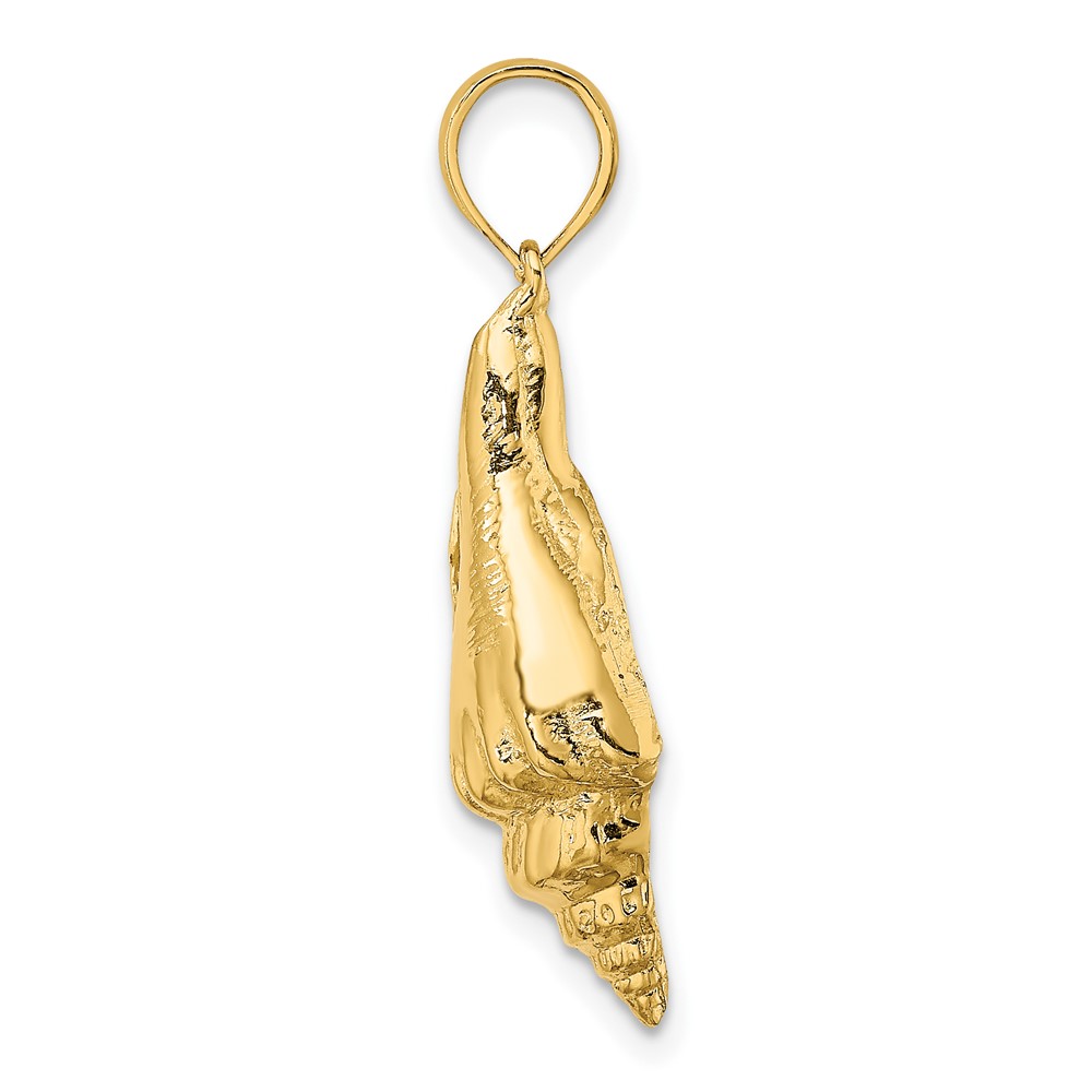 14K Polished Elongated Shell Charm (K7679)