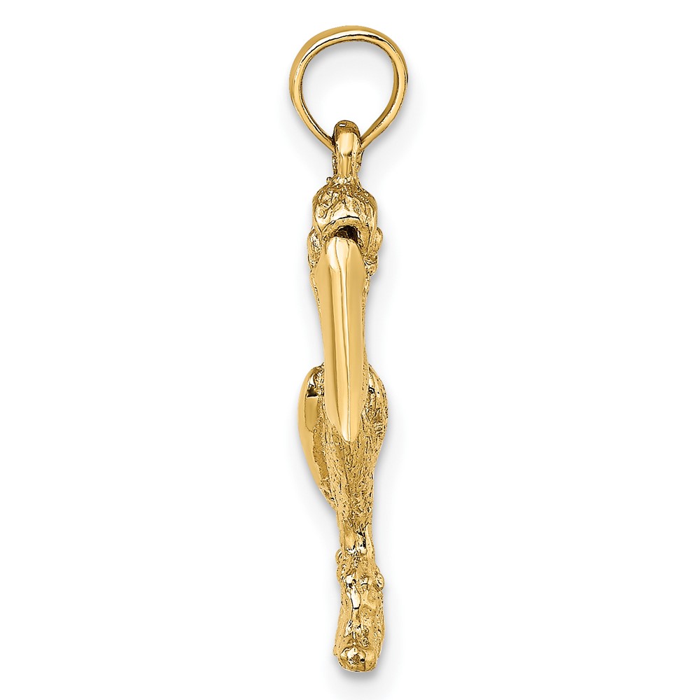 14K 3-D Standing Pelican with Moveable Mouth Charm (K7695)