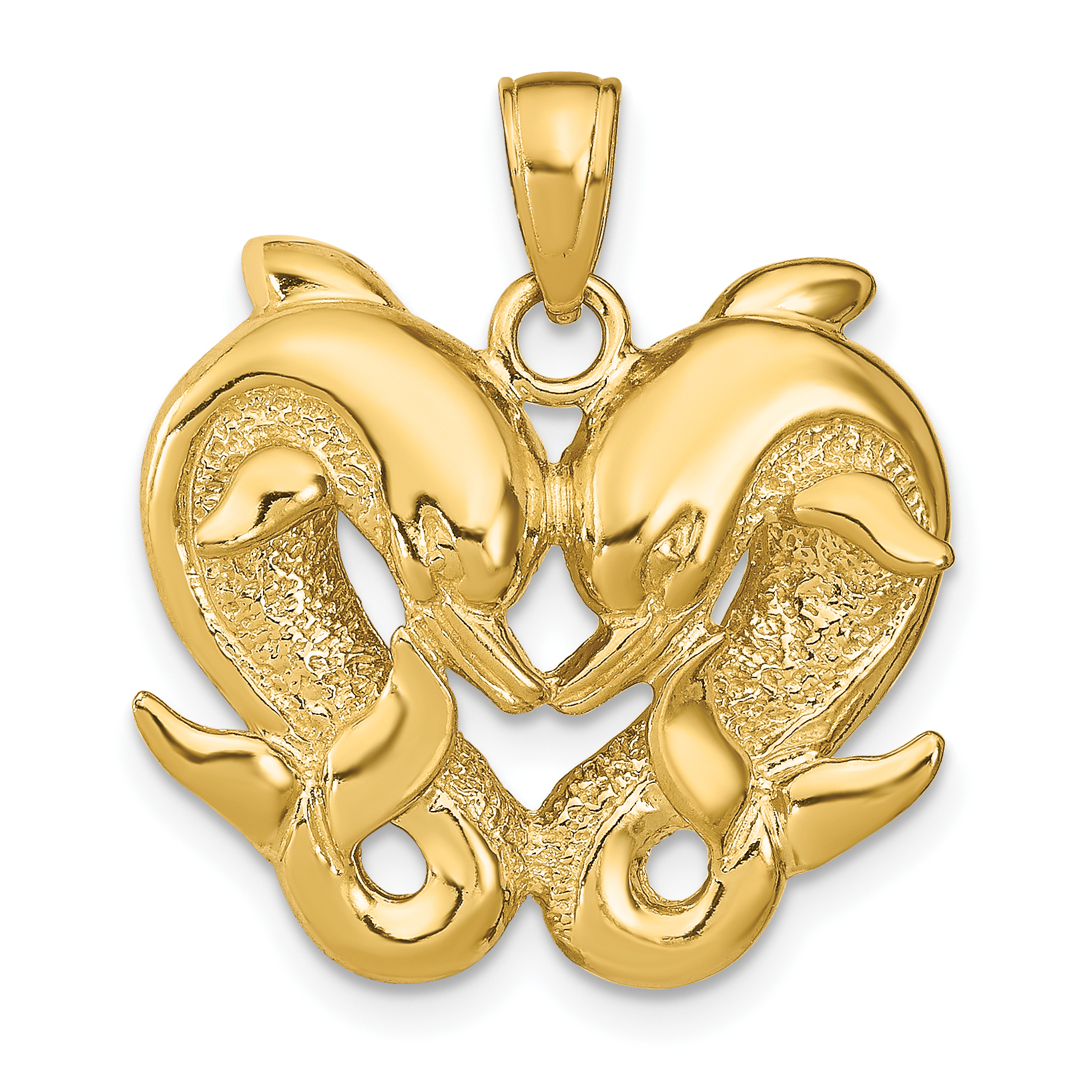 14k Dolphins Pendant (K7717)