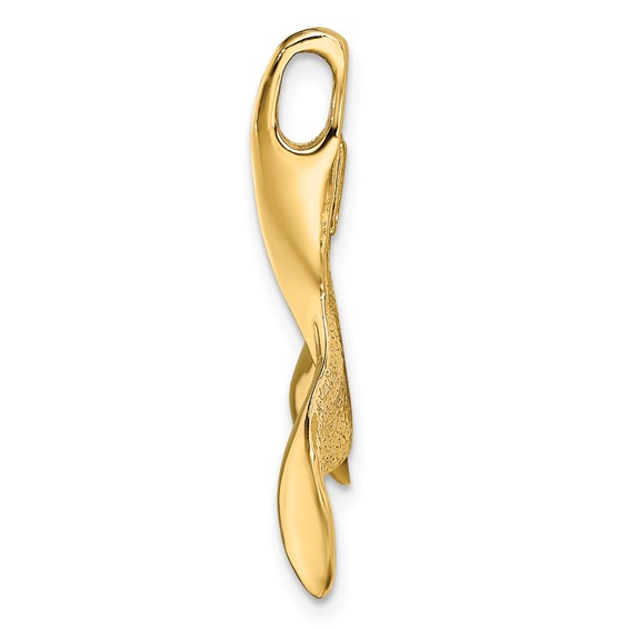 Gold Polished Whale Tail Pendants