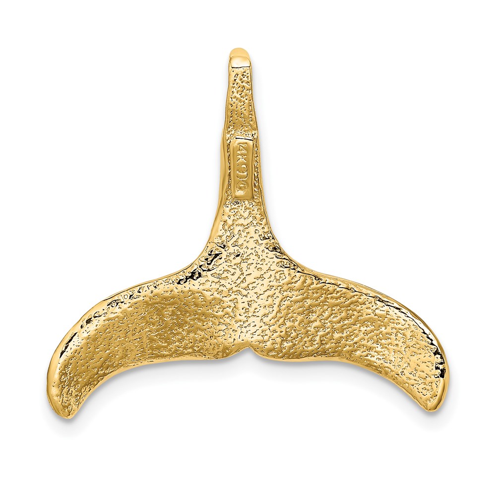 14K Yellow Gold 3-D Polished & Textured Whale Tail Pendant | eBay