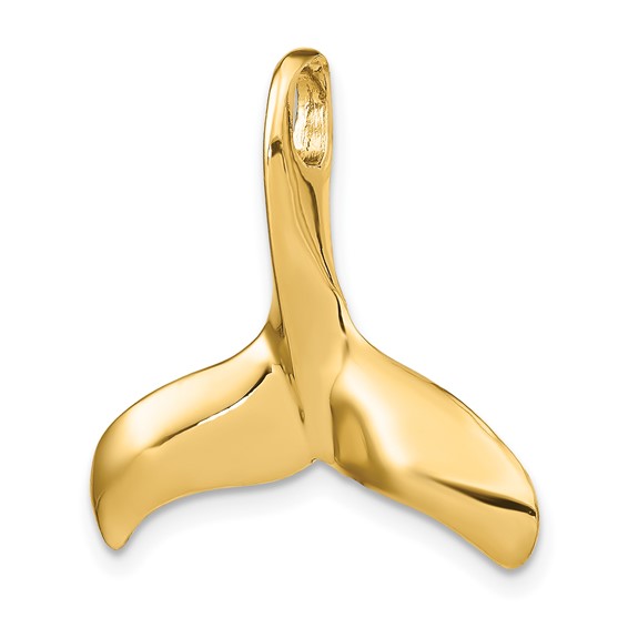 Gold Polished Whale Tail Pendants