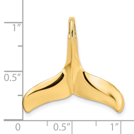 Gold Polished Whale Tail Pendants