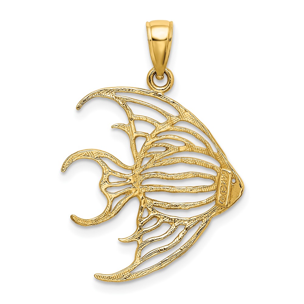 14K Cut-Out Angelfish Charm (K7735)