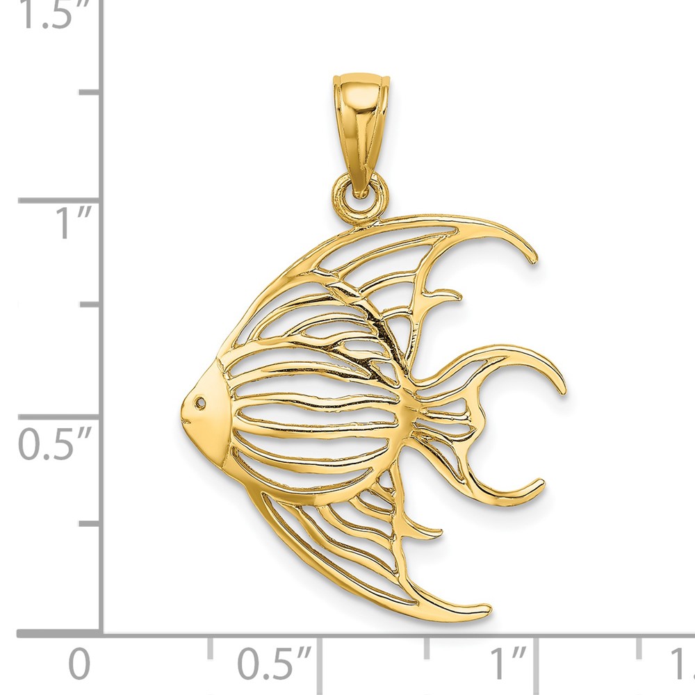 14K Cut-Out Angelfish Charm (K7735)
