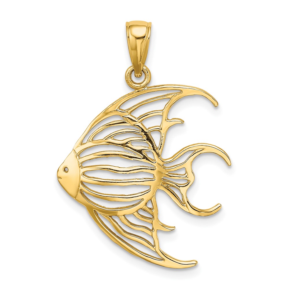 14K Cut-Out Angelfish Charm (K7735)