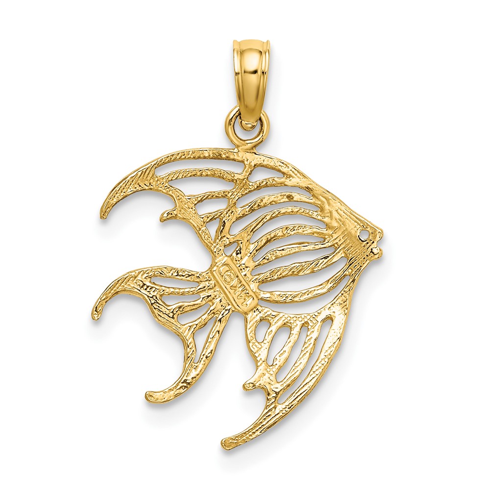 14K Cut-Out Angelfish Charm (K7736)