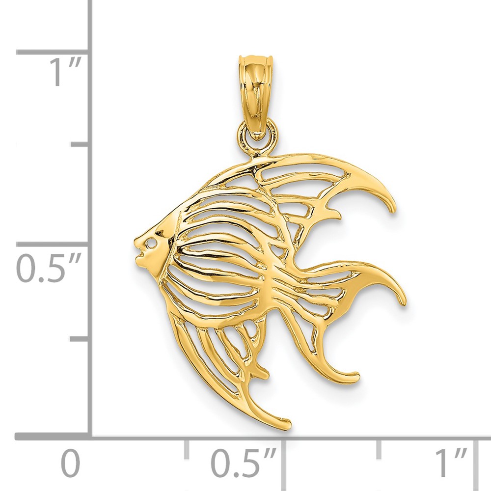 14K Cut-Out Angelfish Charm (K7736)