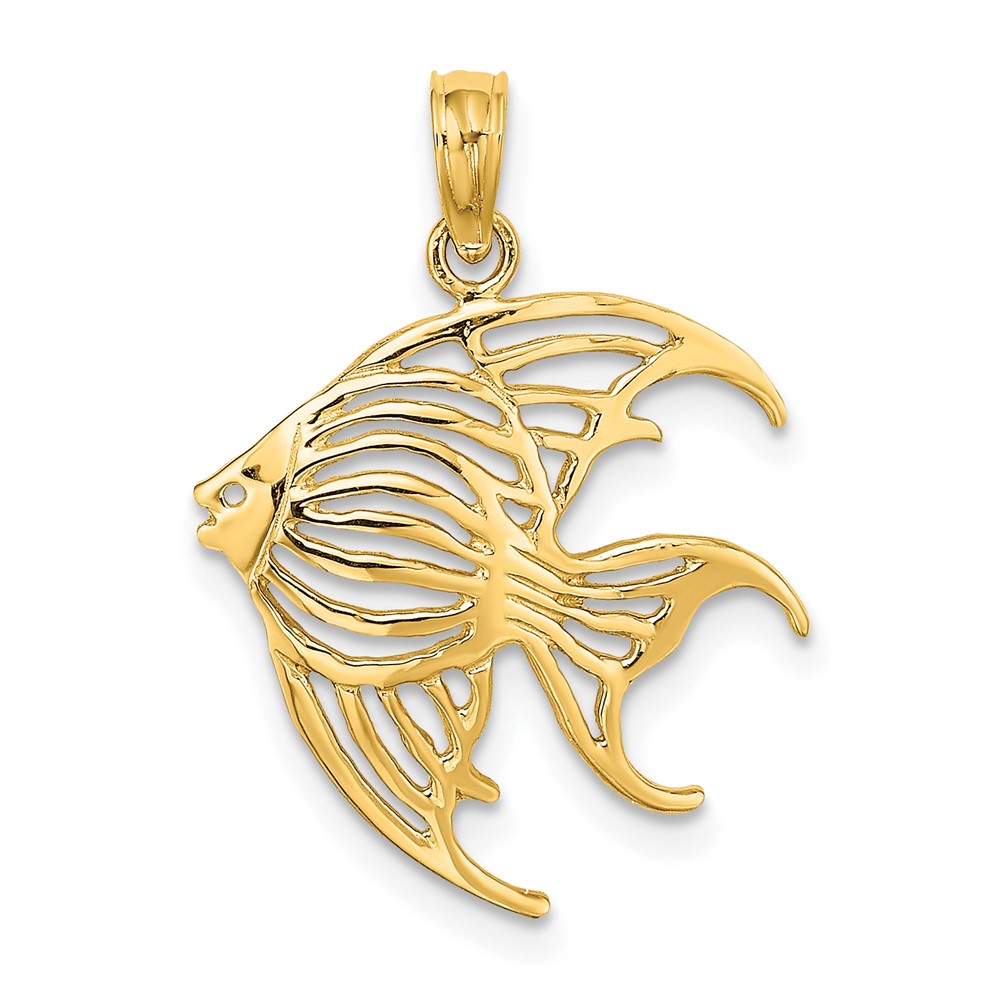 14K Cut-Out Angelfish Charm (K7736)