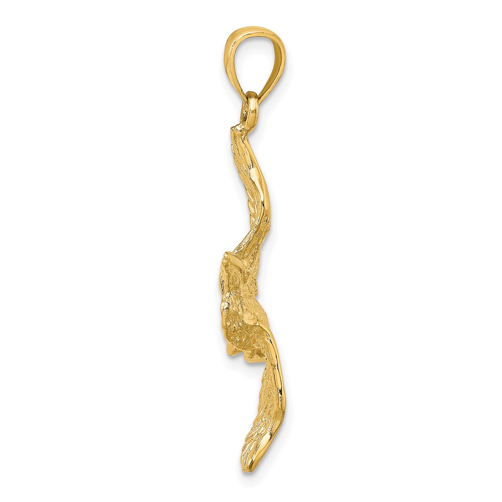 14K 3-D Pelican Flying Charm (K7741)