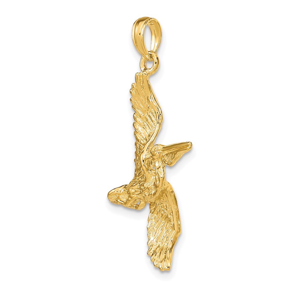 14K 3-D Pelican Flying Charm (K7741)