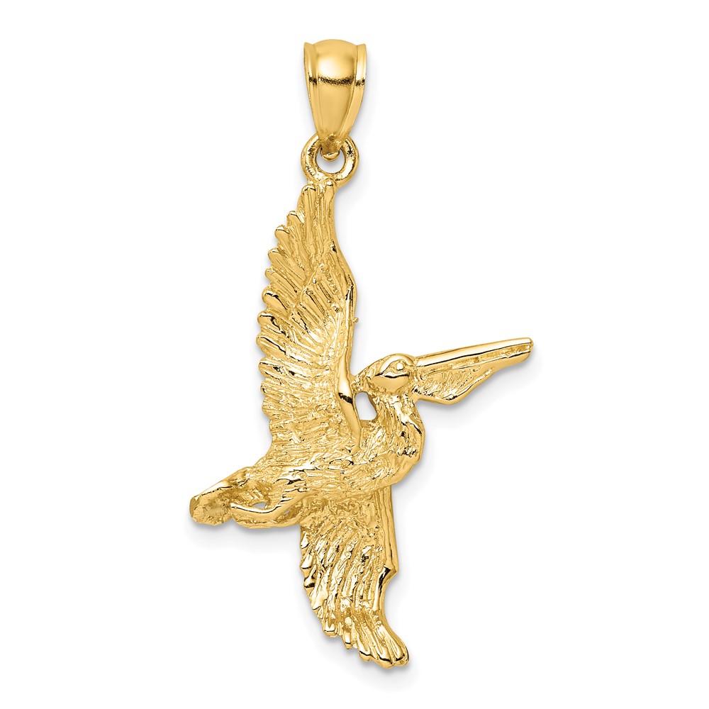 14K 3-D Pelican Flying Charm (K7741)