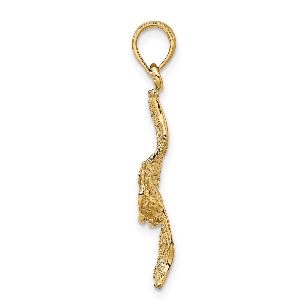 14K 3-D Pelican Flying Charm (K7784)