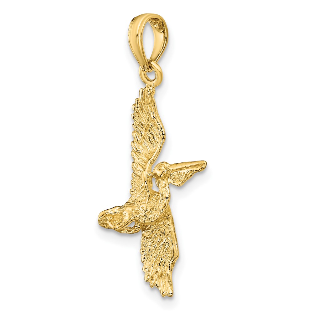 14K 3-D Pelican Flying Charm (K7784)