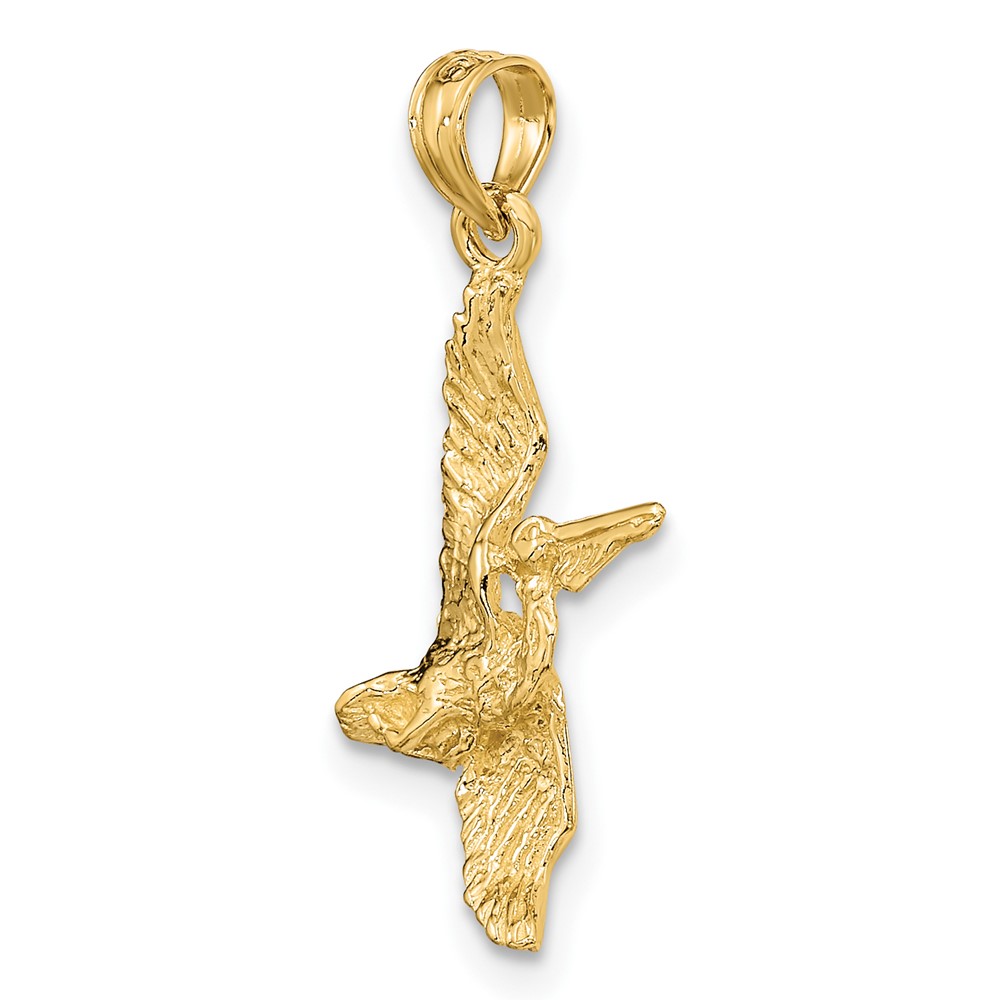 14K 3-D Pelican Flying Charm (K7785)