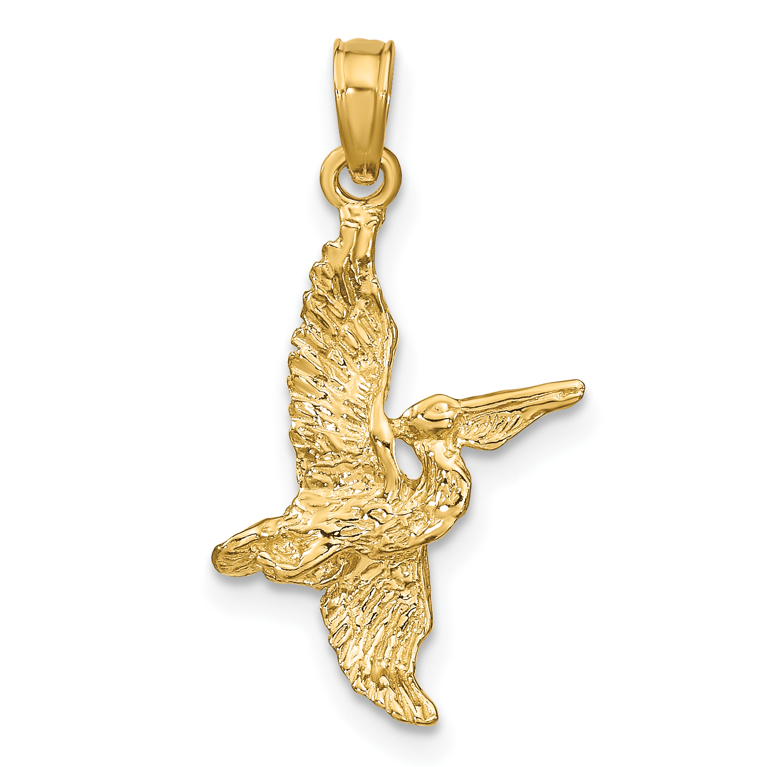 14K 3-D Pelican Flying Charm (K7785)