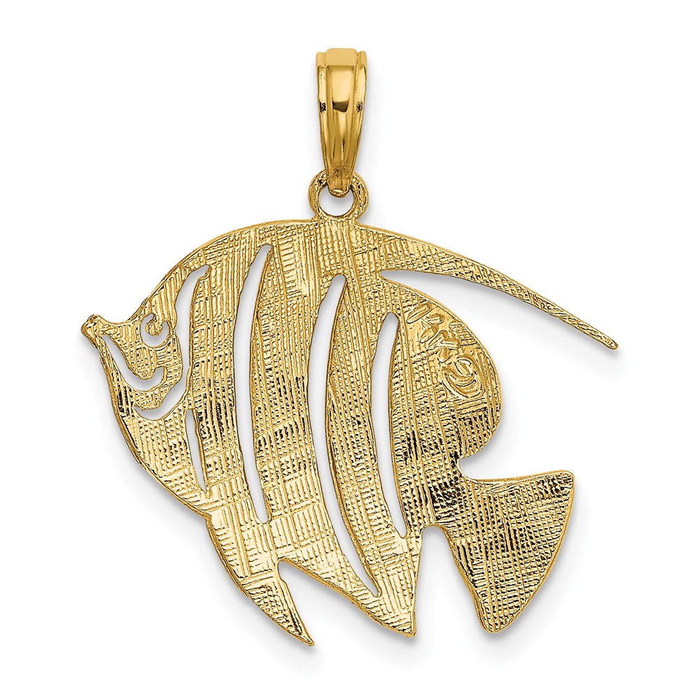 14K Polished Cut-Out Fish Charm (K7808)