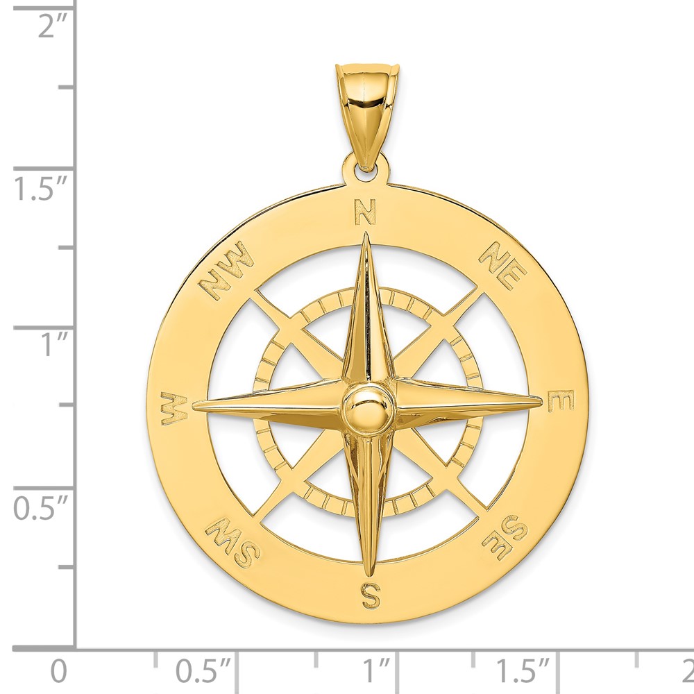 14K Nautical Compass Charm (K7810)