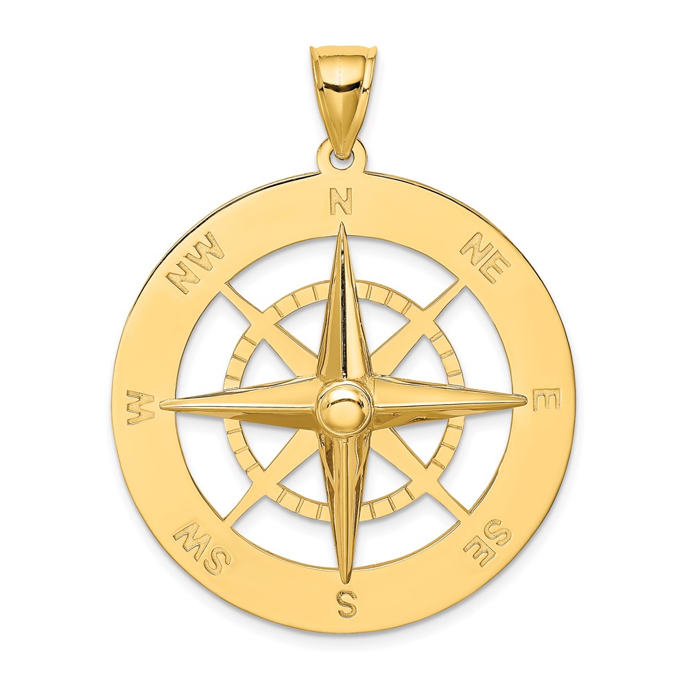 14K Nautical Compass Charm (K7810)