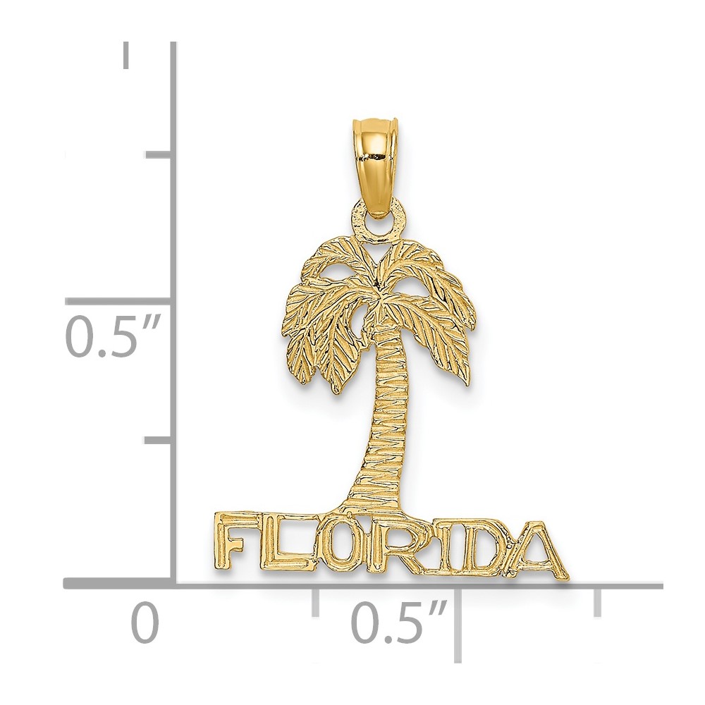 14K FLORIDA Palm Tree Charm (K7819)