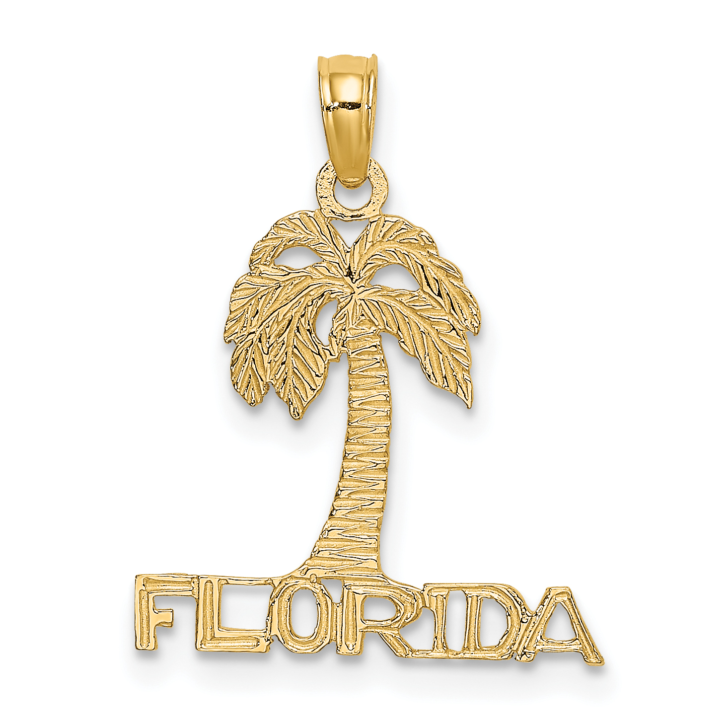 14K FLORIDA Palm Tree Charm (K7819)