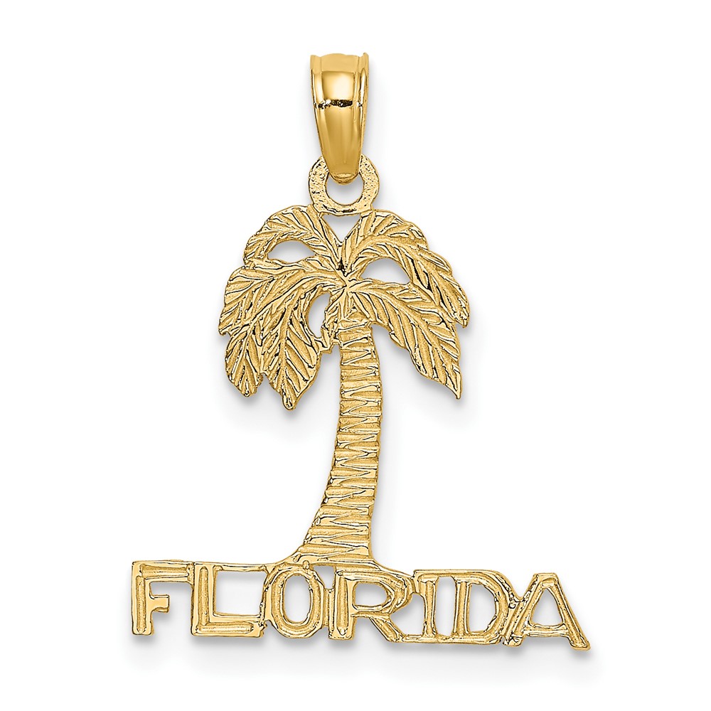 14K FLORIDA Palm Tree Charm (K7819)
