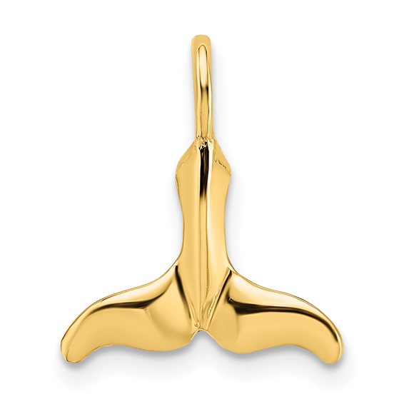 Gold Polished Whale Tail Pendants