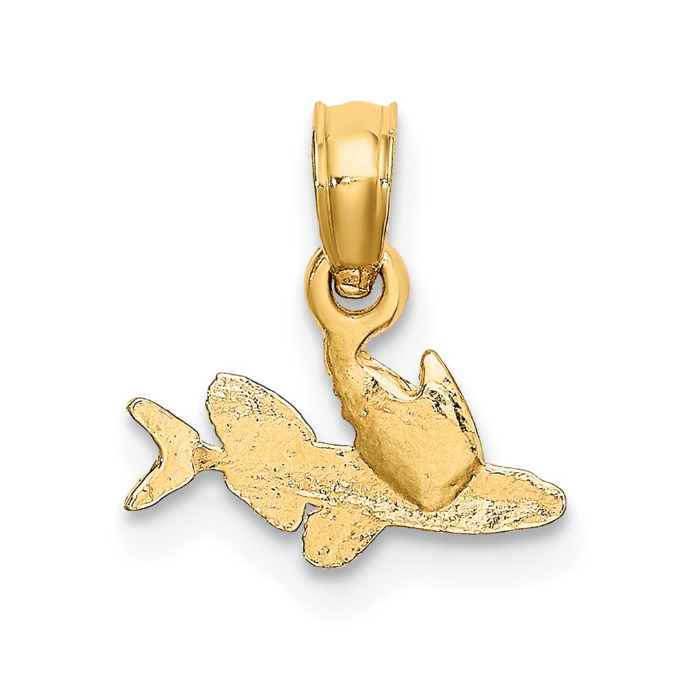 14K Mini Flying Fish Charm (K7860)