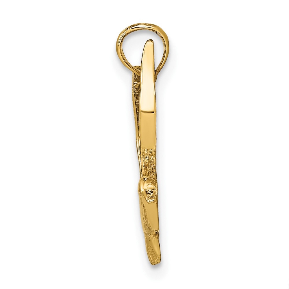 14K Polished Flying Seagull Charm (K7866)