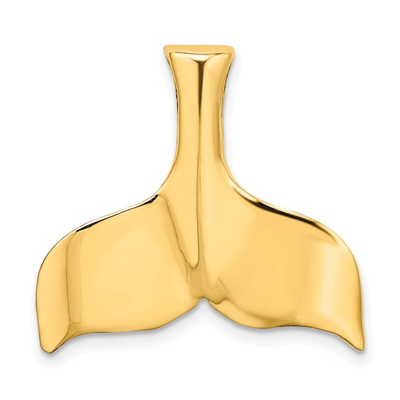 Gold Polished Whale Tail Pendants