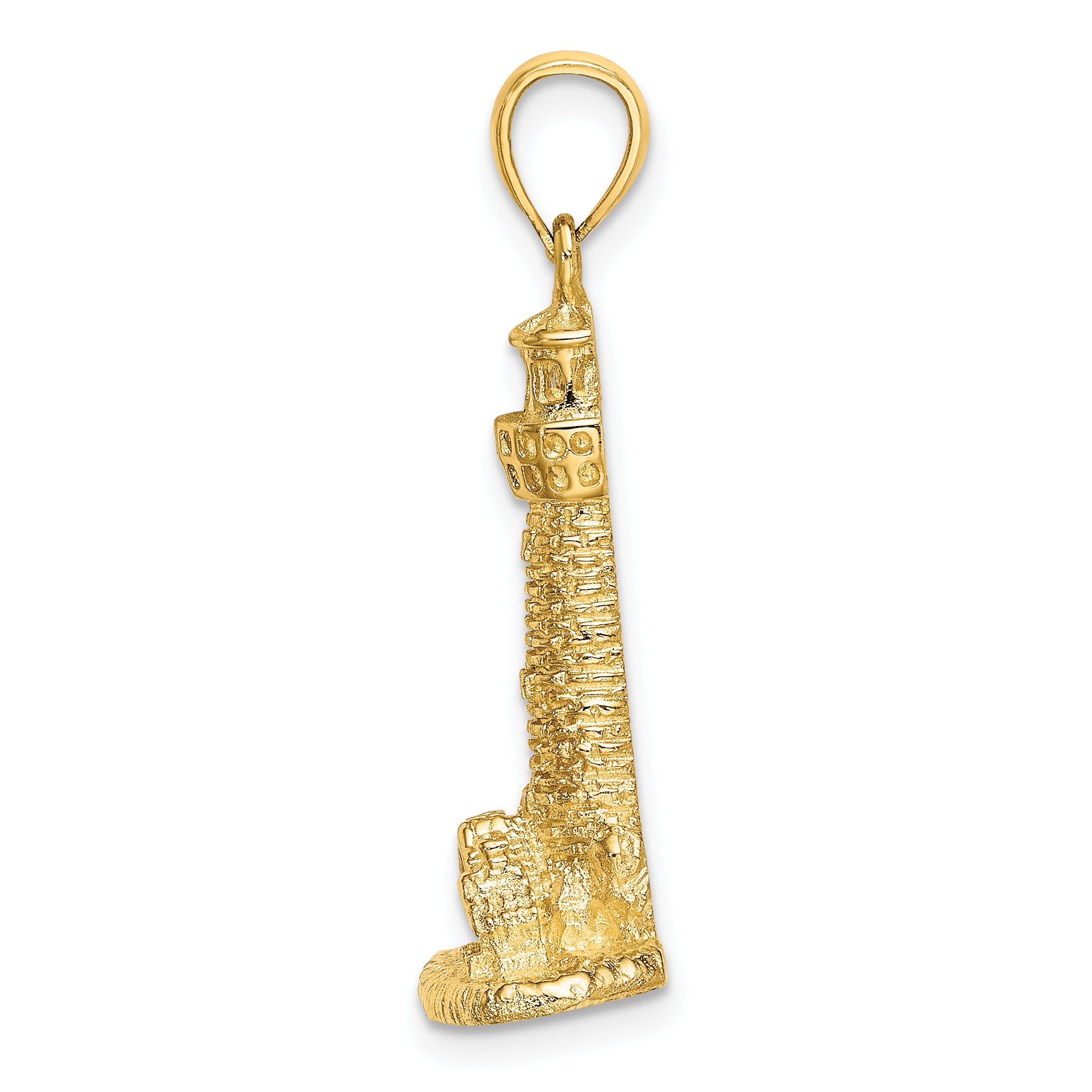 14K 2-D Assateague Island Virginia Lighthouse Charm K7889 - Picture 2 of 4