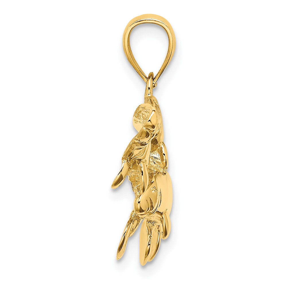 14K 2-D /Polished Three Manatees Charm (K7929)