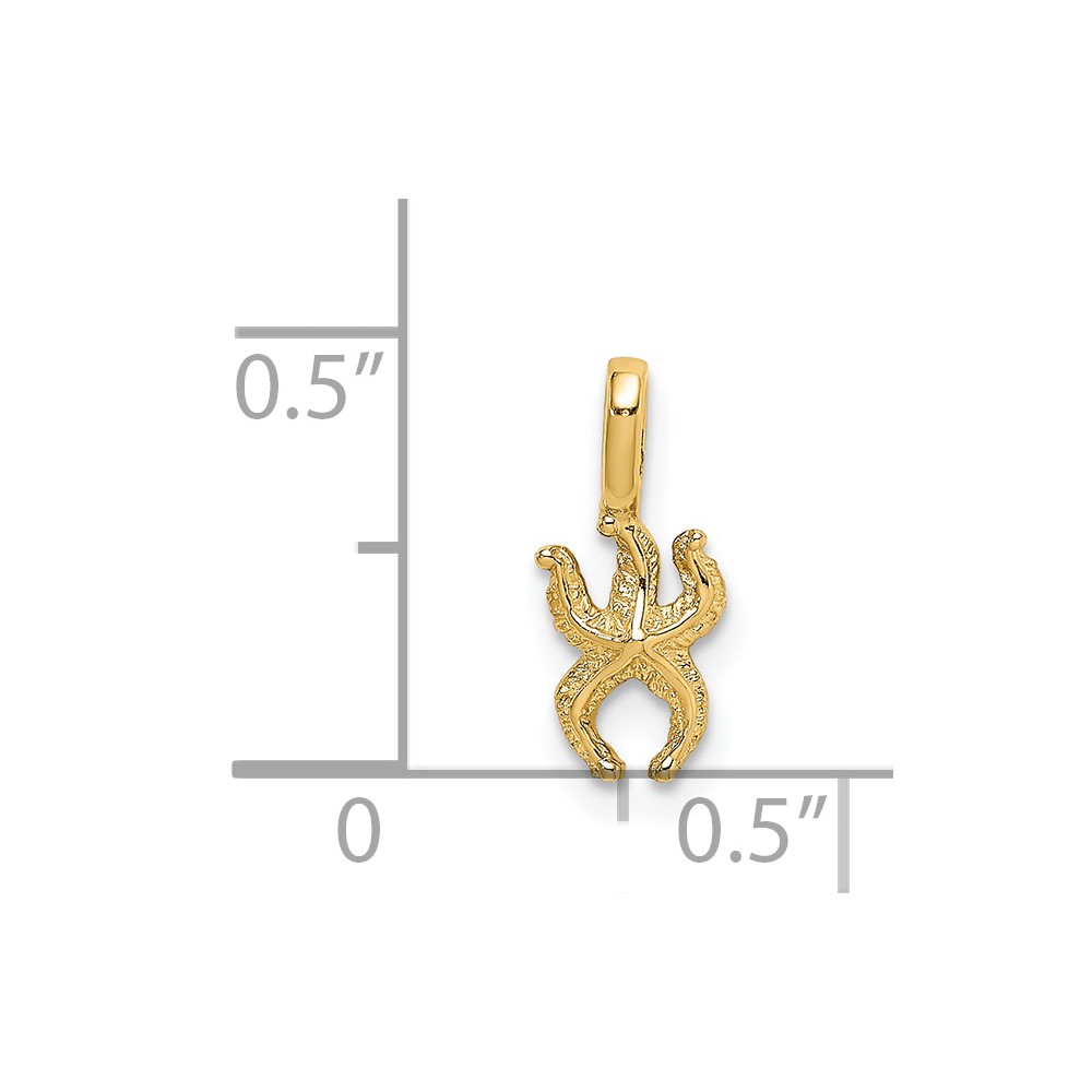 14K Mini Starfish with Fixed Bail Charm (K7933)