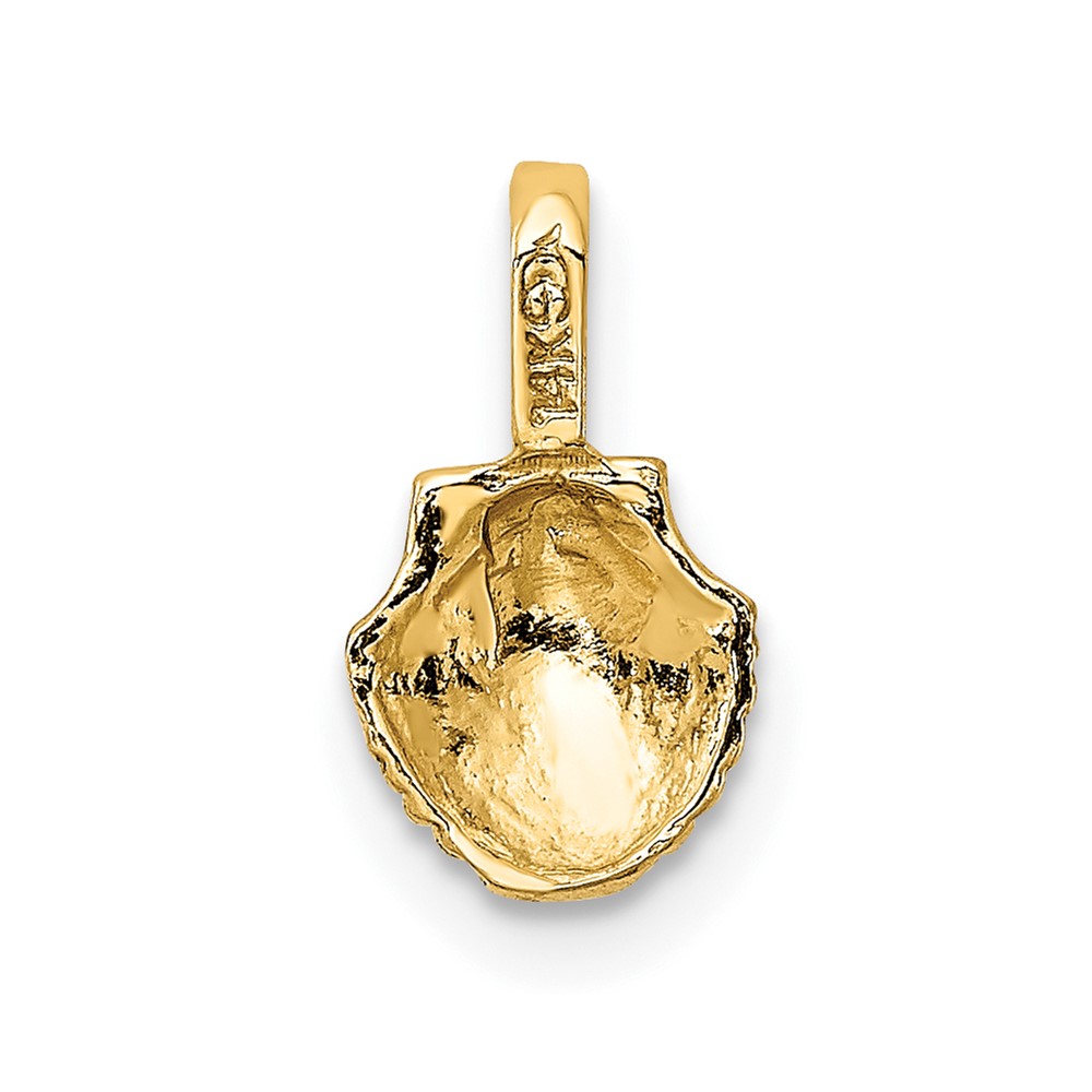 14K Mini Scallop Shell Charm (K7935)