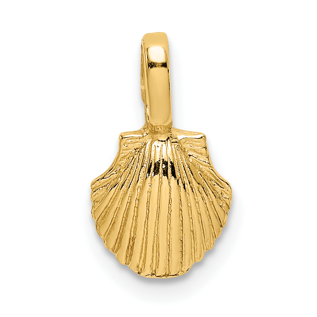 14K Mini Scallop Shell Charm (K7935)