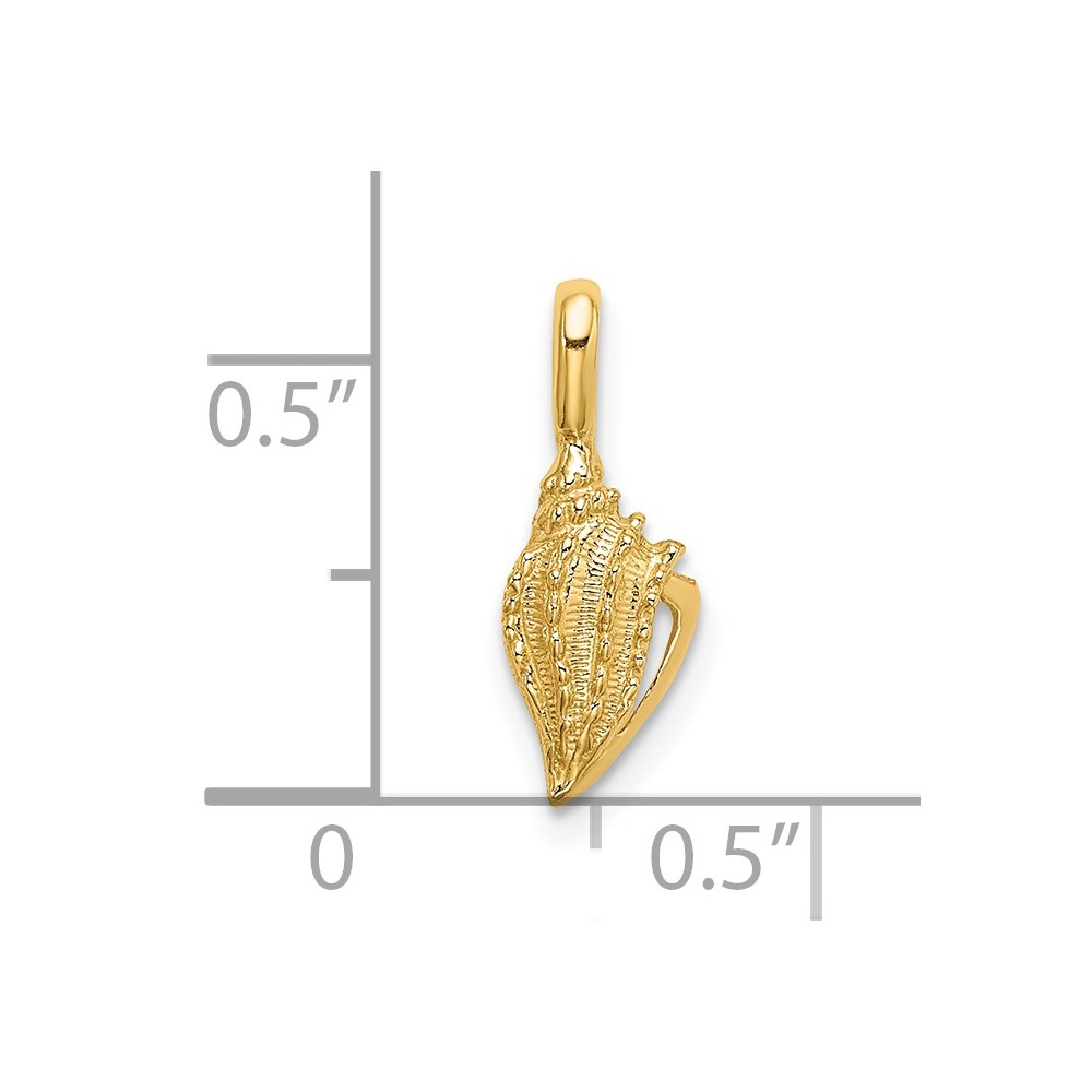 14K Mini Conch Shell Charm (K7936)
