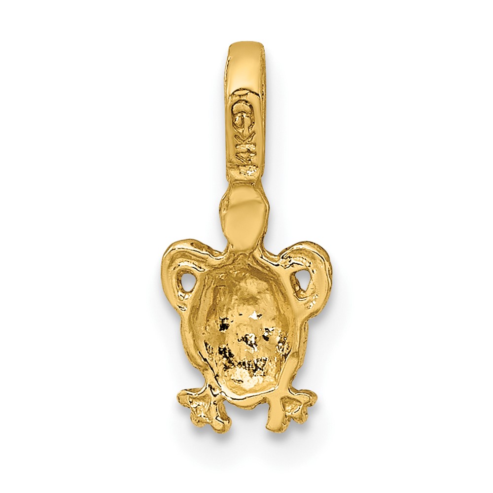 14K Mini Sea Turtle with Fixed Bail Charm (K7937)