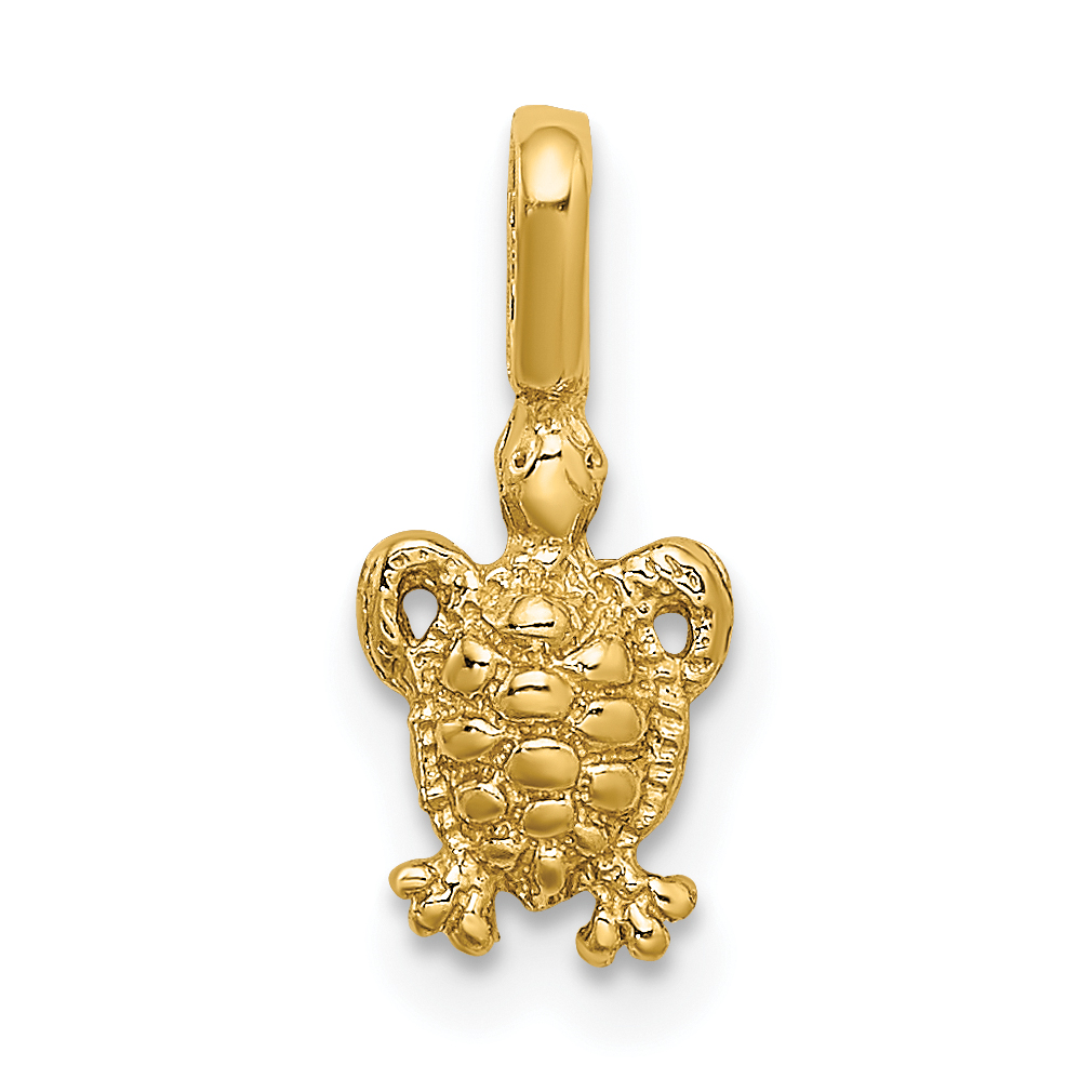 14K Mini Sea Turtle with Fixed Bail Charm (K7937)