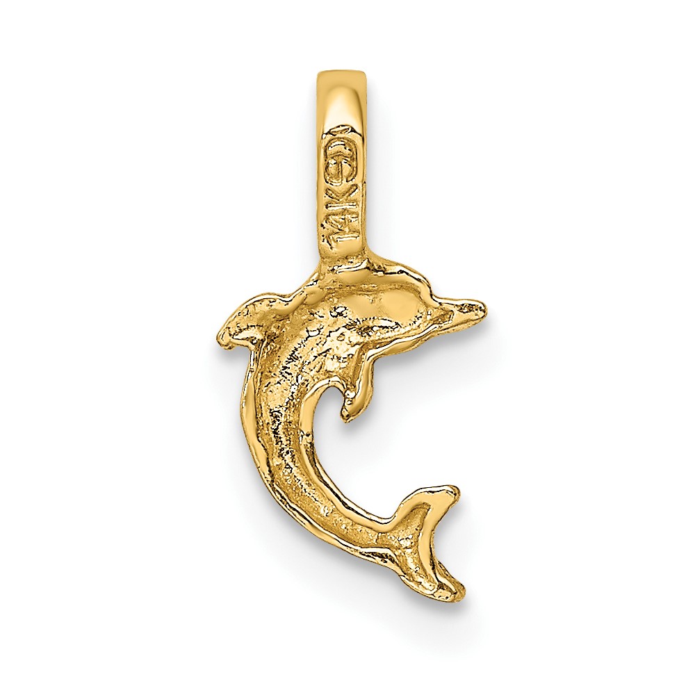 14K Mini Jumping Dolphin with Fixed Bail Charm (K7939)