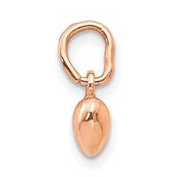 14K Rose Gold Polished 3-D Puffed Heart Charm view 2
