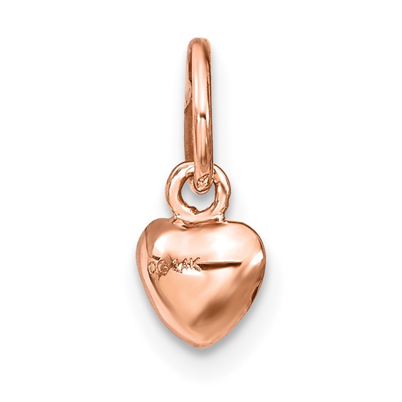 Gold 3D Heart Charm