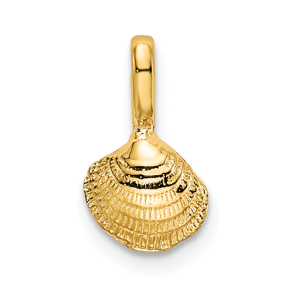 14K Mini Clam Shell Charm (K7940)