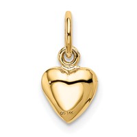 14K Polished 3-D Puffed Heart Charm view 3