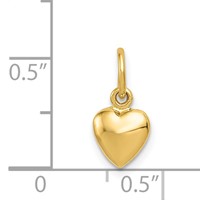 14K Polished 3-D Puffed Heart Charm view 4