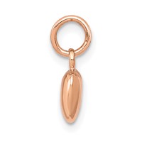 14K Rose Gold Polished 3-D Puffed Heart Charm view 2