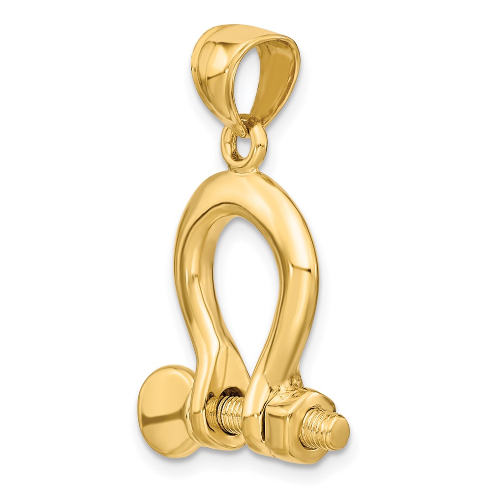 14K 3-D Large Shackle Charm (K7975)