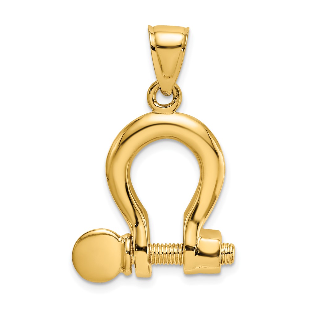 14K 3-D Large Shackle Charm (K7975)
