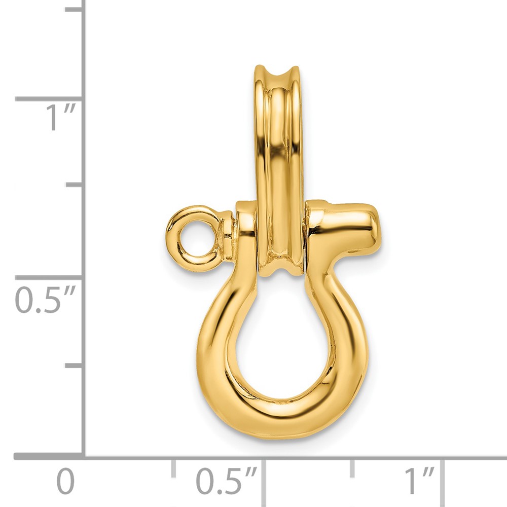 14K 3-D Medium Shackle Charm (K7981)