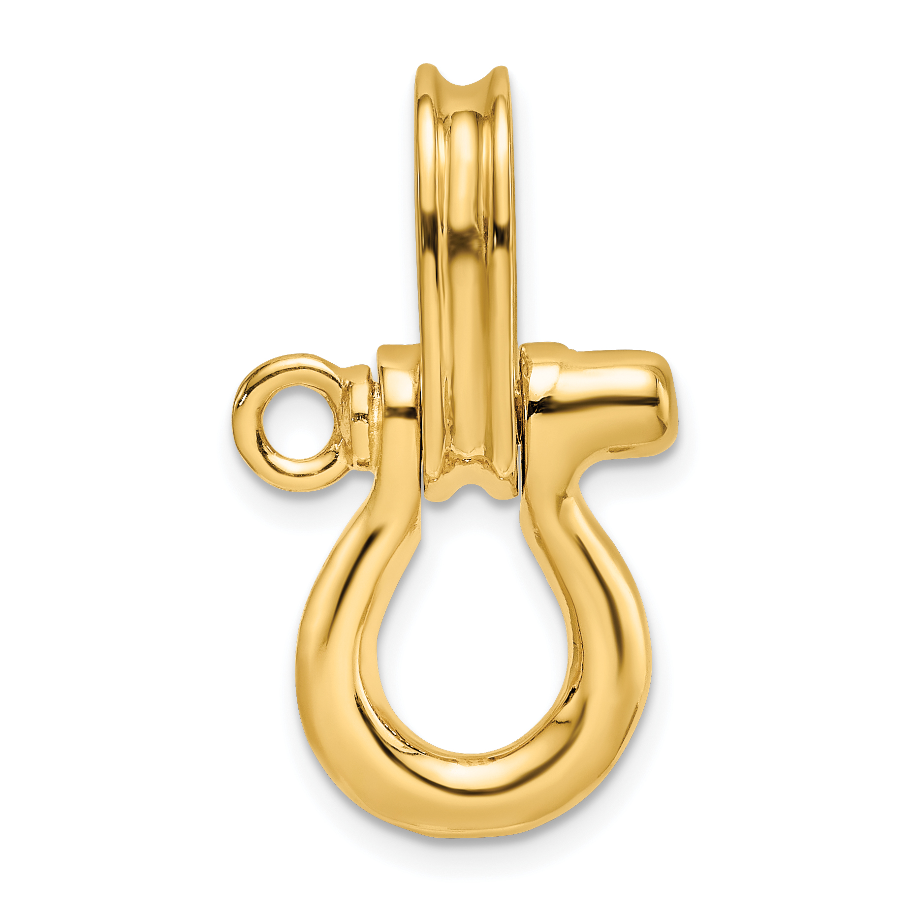 14K 3-D Medium Shackle Charm (K7981)
