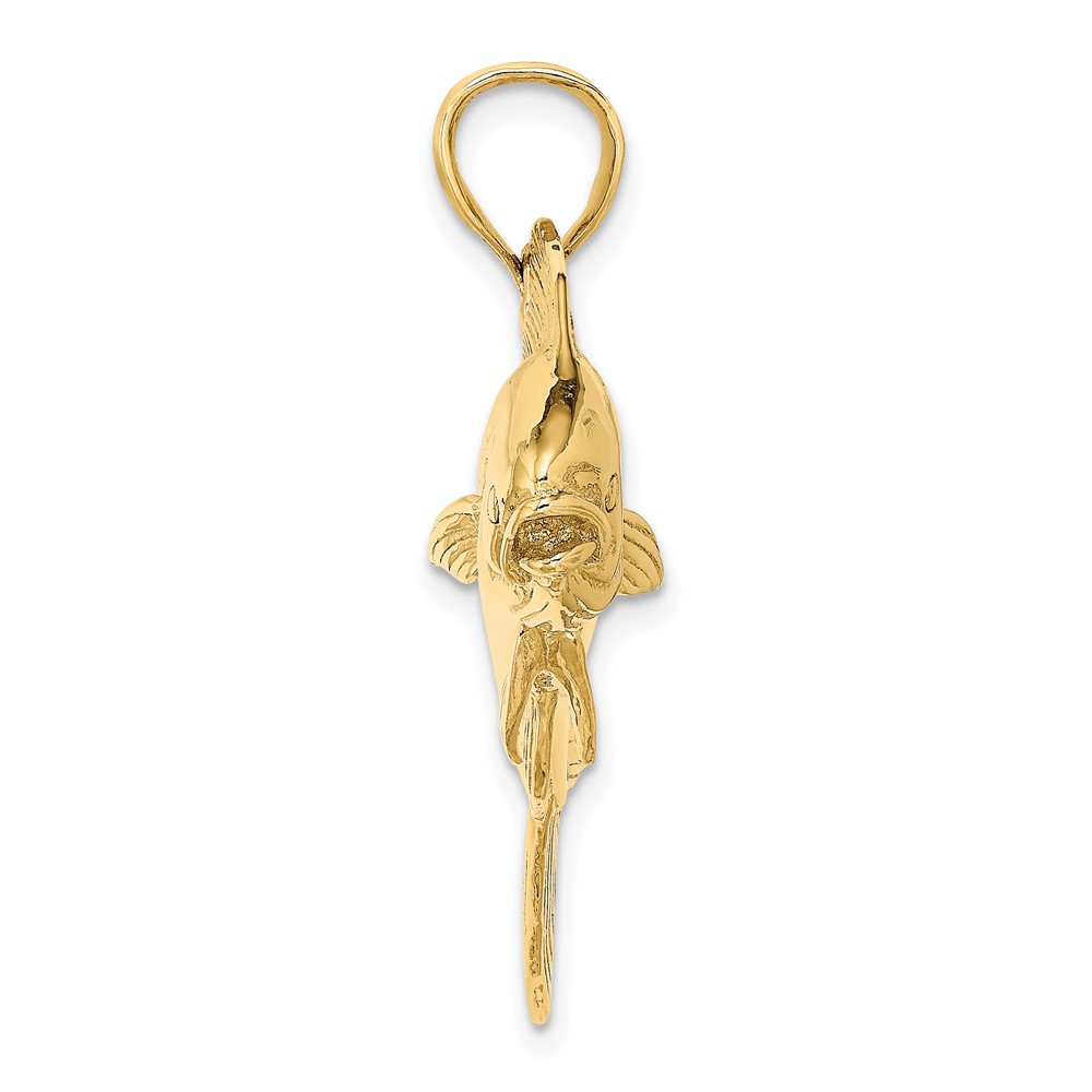 14K 3-D Female Dorado (Mahi-Mahi) Charm (K8016)